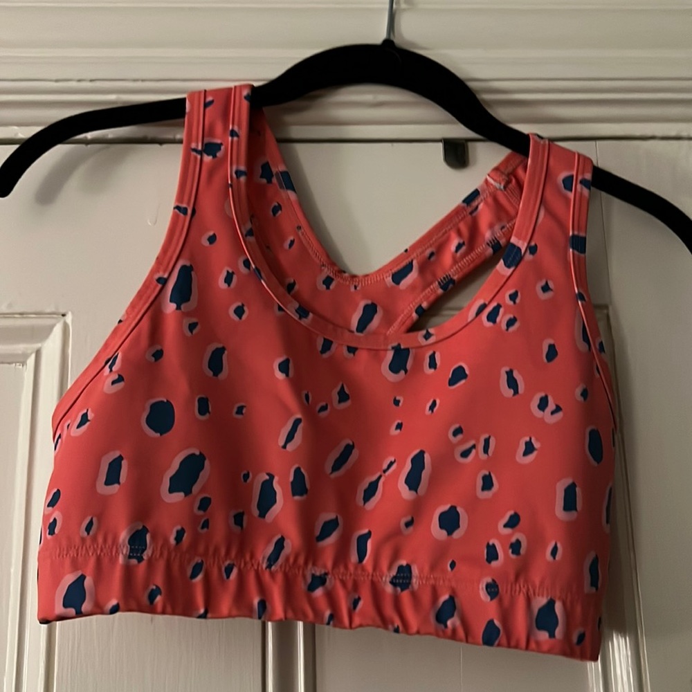 Bright Pink Leopard Sports Bra